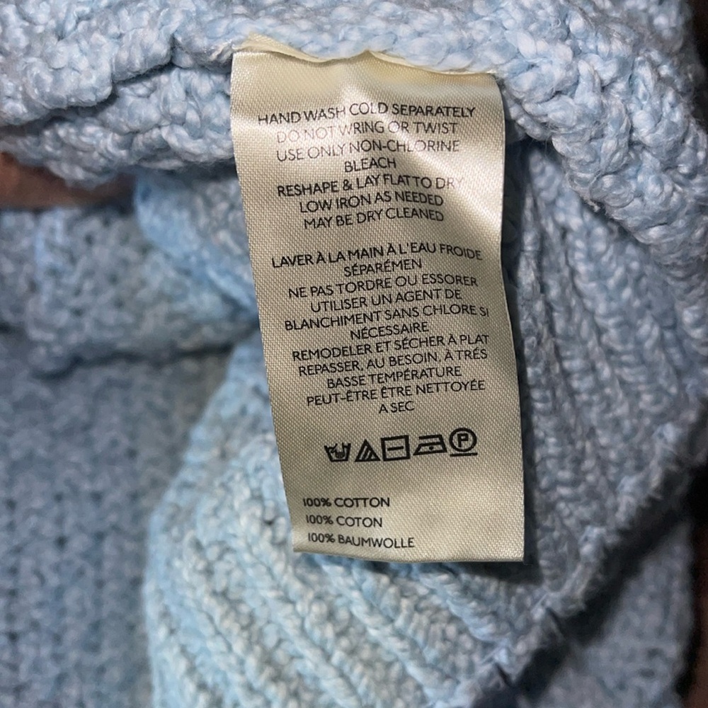 NEW FREE PEOPLE Bonfire Cardigan Cardi Sweater in Boardwalk Blue M - Picture 8 of 8